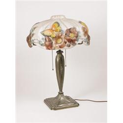 SIGNED PAIRPOINT PAPILLON PUFFY TABLE LAMP.  