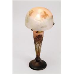 SIGNED GALLE CAMEO LAMP.  