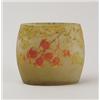 Image 1 : SIGNED DAUM CAMEO PILLOW VASE.  