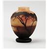 Image 1 : SIGNED DAUM NANCY FRENCH CAMEO SCENIC VASE.  