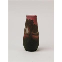 SIGNED ARSALL SCENIC CAMEO VASE. 