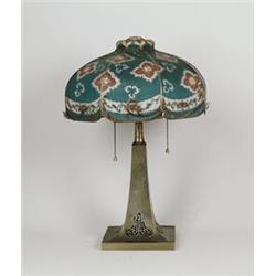 IMPORTANT PAIRPOINT REVERSE PAINTED FLORENCE LAMP.  