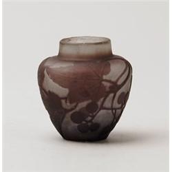 SIGNED GALLE CABINET VASE.  
