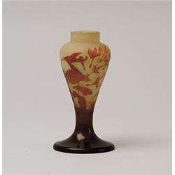 SIGNED GALLE CAMEO VASE.  