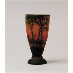 SIGNED DAUM NANCY CAMEO VASE.  