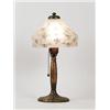 Image 1 : REVERSE PAINTED HANDEL BOUDOIR LAMP.  
