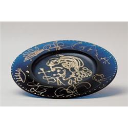 SIGNED DAUM PLATE.  