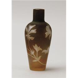 IRIDESCENT INTAGLIO CUT VASE. 