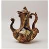 Image 1 : SIGNED GALLE FAIENCE COVERED PITCHER. 
