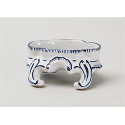 SIGNED GALLE FAIENCE OPEN SALT. 