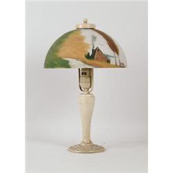 HANDPAINTED BOUDOIR LAMP BY ALADDIN.  
