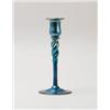 Image 1 : STEUBEN BLUE AURENE CANDLESTICK. 