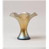 Image 1 : STEUBEN AURENE RUFFLED VASE.  