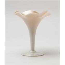 STEUBEN GOLD AURENE ON CALCITE VASE.  