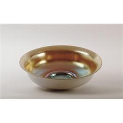 STEUBEN GOLD AURENE ON CALCITE BOWL. 