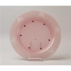 SIGNED CARDER ROSALINE CUT BACK PLATTER. 
