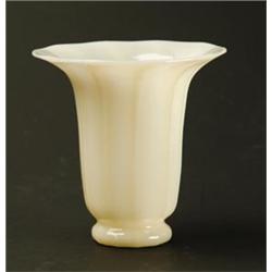 STEUBEN IVORY SHADE VASE.
