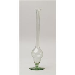 STEUBEN SPANISH GREEN VASE.  