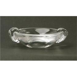 CLEAR STEUBEN ASHTRAY.  