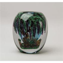 LARGE CHRIS HEILMAN PAPERWEIGHT VASE.  