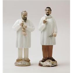 CZECHOSLOVAKIAN GLASS MEDICAL FIGURES.  