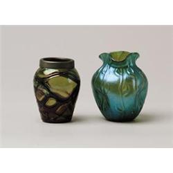 LOT OF TWO LOETZ TYPE VASES.  