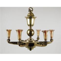 ART DECO FRENCH CHANDELIER. 