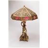 Image 1 : ELABORATE OVERLAY PANEL TABLE LAMP. 
