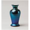 Image 1 : DURAND IRIDESCENT BLUE VASE. 