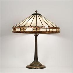 DUFFNER & KIMBERLY LEADED GLASS LAMP.  