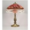 Image 1 : REVERSE PAINTED WINTER SCENE TABLE LAMP.  
