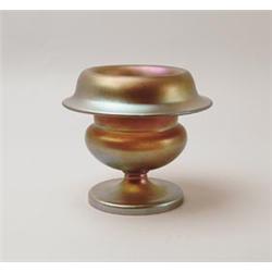 CZECHOSLOVAKIAN IRIDESCENT GOLD VASE.  