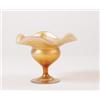 Image 1 : SIGNED TIFFANY GOLD FIVE FLUTED COMPOTE.  
