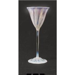 TIFFANY LAVENDER PASTEL FLORIFORM WINE GLASS.  