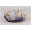 Image 1 : RARE SIGNED DAUM ACID CUT AND ENAMELED WHEAT BOWL.  