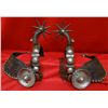 Image 3 : California spurs, large pattern, silver inlay w/ sombrero strap conchos, straps by Jay Nunn, Miles C
