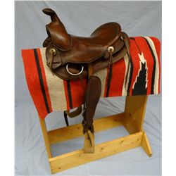 Hamley youth saddle, 10", fully tooled, needs new fleece
