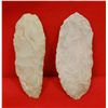 Image 1 : 2 Paleo knives, 2 1/2" each;  3 Knife River flint pcs., crescent, scraper and point, all Rosebud, MT