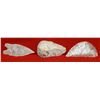 Image 2 : 2 Paleo knives, 2 1/2" each;  3 Knife River flint pcs., crescent, scraper and point, all Rosebud, MT