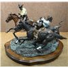 Image 2 : Jay Contway bronze, Steer Wrestler, #2 / 24, 15" h x 23" w x 15" d