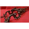 Image 1 : J. J. Estrada-Mardueno Santa Barbara spade bit, engraved & silver inlay, w/ rein chains
