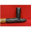 Image 2 : Black pipestone pipe w/ stem, 3.5" bowl, 18" stem