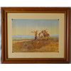 Image 1 : C.M. Russell, Warriors Seeking Gods, print, 16" x 11.5", framed