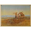 Image 2 : C.M. Russell, Warriors Seeking Gods, print, 16" x 11.5", framed