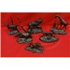 Image 1 : Don Polland, 6 African animal bronzes, Giraffe, Rhinoceros, Elephant, Lion, Chetah, Greater Kudu, ap