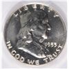 Image 2 : 1953 FRANKLIN HALF DOLLAR, PCGS PROOF-65!