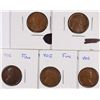Image 1 : (5) 1909 VDB LINCOLN CENTS