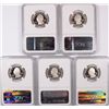 Image 2 : 2012-S 5 PC CLAD ATB QUARTER SET PF 70 UC NGC FLAG LABEL