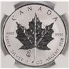 Image 2 : 2013 1OZT .9999FS CANADA MAPLE LEAF (SNAKE) NGC SP-69