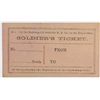 Image 1 : CONFEDERATE STATES OF AMERICA (SOLDIERS TICKET) VERY RARE